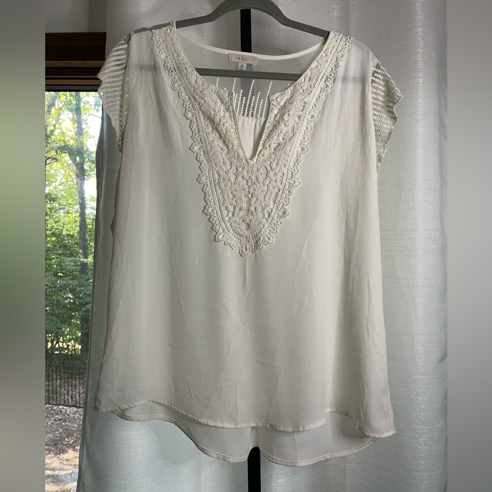 Halo Ivory Embroidered Blouse
